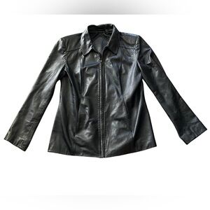 Vintage Preston & York Leather Jacket | Black | Size L